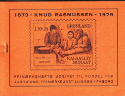 1979. GRØNLAND.  Knud Rasmussen 130+20 Øre Red 4-Block. Private Stamp Booklet Produced By A S... (Michel 116) - JF545586 - Neufs