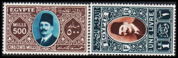 1927. EGYPT. Fuad 500 MILLS And £ 1 In Complete Set. Hinged. Beautiful Topvalues.  (Michel 160-163) - JF545588 - Ongebruikt