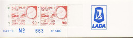 1977. GRØNLAND. TELE 90 Øre Falcon In Pair Together With 10 Øre Margrethe In Pair. DANSK ... (Michel 94 + 84) - JF545589 - Nuovi