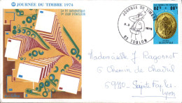 LETTRE FDC 1976 JOURNEE DU TIMBRE à TOULON - 1980-1989