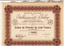 69-VALUY. SA DES ETS A. ...LYON  - Andere & Zonder Classificatie