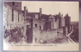11 - CARCASSONNE - VUE GENERALE DE LA PORTE D'AUDE -  - Carcassonne