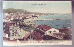 06 - CANNES - LE COURS ET BOULEVARD DE LA CROISETTE - COLORISEE -  - Cannes