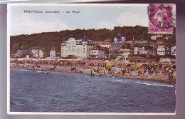 14 - TROUVILLE - LA PLAGE - COLORISEE - ANIMEE -  - Trouville