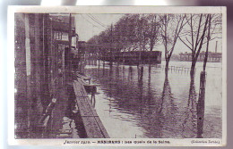 92 - ASNIERES - JANVIER 1910 - LES QUAIS DE LA SEINE -  - Asnieres Sur Seine