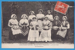 CPA RHONE (69) - LE BOIS-D'OINGT - CONCERT DE "LA VIGNERONNE", 4 FEVRIER 1912 - LES DENTELLIERES - Le Bois D'Oingt