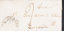 1854. FRANCE. Small Old Cover Cancelled GARGENTON S CREU 12 MAI 1854 And With Arrival Cancel Reverse. Orig... - JF545626 - 1801-1848: Precursors XIX