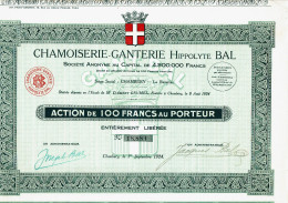 73-CHAMOISERIE-GANTERIE HIPPOLYTE BAL.    CHAMBERY - Autres & Non Classés