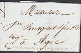 1813. FRANCE. Very Fine Small Old Cover Cancelled 12 MARSEILLE. Original Letter Included Dated Marseille F... - JF545636 - 1801-1848: Precursors XIX