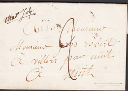 1826. FRANCE. Very Fine Small Old Cover Cancelled DIJON. Original Letter Included Dated Dijon 8 Oct 1826. ... - JF545637 - 1801-1848: Vorläufer XIX