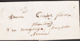 1852. FRANCE. Small Old Mourning Cover Cancelled OR + Postage 25. Arrival Cancel Reverse SIGNE DE QU.VRAIN... - JF545642 - 1801-1848: Précurseurs XIX