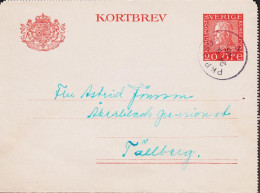 1946. SVERIGE KORTBREV Gustav V 20 ÖRE Cancelled PKP 159 24 6 46. Dated Inside Strandbaden,   - JF545655 - Interi Postali