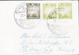 1966. GRØNLAND. 1 ØRE + Pair 12 ØRE Northern Light On Very Unusual Photo To Sverige Cancelled... (Michel 50+) - JF545656 - Cartas & Documentos