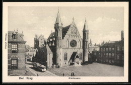 AK Den Haag, Ridderzaal, Strassenbahn  - Tramways