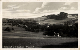 CPA Poniatów Seitendorf Wałbrzych Waldenburg Schlesien, Oberdorf, Gesamtansicht - Schlesien