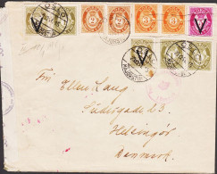 1941. NORGE. Fine Censored Envelope To Helsingör, Danmark With Very Unusual  Posthorn Franki... (Michel 237+) - JF545665 - Covers & Documents