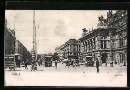 AK Wien I, Strassenbahnen Auf Dem Opernring  - Tranvía