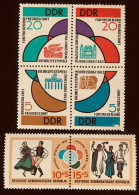DDR 1962 Mi:901/904 + 905/906, Yv:614/619  **  World Festival Young People And Students Helsinki - Unused Stamps