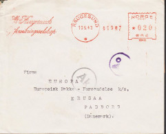 1943. NORGE. Very Interesting Cover To Firma EUROPA Europæisk Pakke Forsendelse, KRUSAA PADBORG DANMARK Ca... - JF545670 - Brieven En Documenten