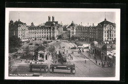 AK München, Karlstor-Rondell, Strassenbahn  - Tranvía