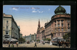 AK Budapest, Erzsebet Körut, Elisabth-Ring Mit Strassenbahn  - Tranvía