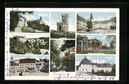 AK Rudolstadt, Markt Mit Rathaus, Schillerhöhe, Weinbergstrasse & Schlosshof  - Rudolstadt
