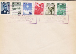 1943. NORGE. Fine Envelope With 10, 15, 20, 30 40 And 60 ØRE London Issue Cancelled With ... (Michel 278-283) - JF545678 - Storia Postale