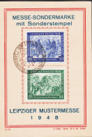 1948. DEUTSCHE POST. LEIPZIGER MESSE Complete Set On Small Card Cancelled With Special Ca... (Michel 967-968) - JF545701 - Otros & Sin Clasificación