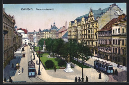 AK München, Strassenbahn Am Promenadeplatz  - Tramways