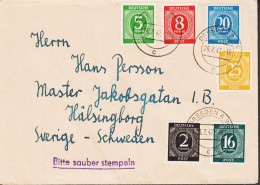 1947. DEUTSCHE POST Kontrollratsausgabe. 2, 5, 8, 176, 20,25 Pf On Cover To Sweden Cancelled... (Michel 926+) - JF545710 - Other & Unclassified