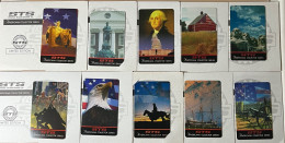 Mint USA UNITED STATES America Prepaid Telecard Phonecard, Americana Collector Series, Set Of 10 Mint Cards In Original - Sprint