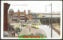 ROTTERDAM Zeevischmarkt 1926  TRAMS Streetcars - Rotterdam