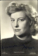 CPA Schauspielerin Marianne Hoppe, Portrait, Photo Binz, Autogramm - Schauspieler