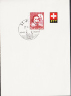 1956. SCHWEIZ. 5+5 C PRO JUVENTUTE 1956 On Official PPT Paper With Special Cancel ST. URBAN 22.12.56.  - JF545733 - Covers & Documents