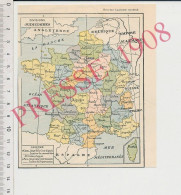 Petite Carte Géographique France 1908 Divisions Judiciaires Justice Tribunal Saint-Omer Coutances St-Mihiel Carpentras - Altri & Non Classificati