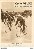 TOUR DE FRANCE 1947 5ème ETAPE  NERI ET DESSERTINE A BESANCON 15 X 11 CM - Ciclismo