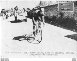 TOUR DE FRANCE 1953 20ème ETAPE SCHAER  PHOTO DE PRESSE 20 X 15 CM - Sports