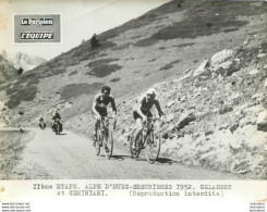 TOUR DE FRANCE 1952 GELABERT ET GEMINIANI 11ème ETAPE PHOTO DE PRESSE ARGENTIQUE FORMAT 20 X 15 CM - Sports