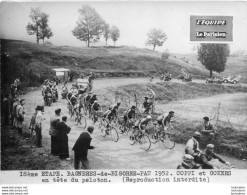 TOUR DE FRANCE 1952 COPPI ET OCKERS EN TETE 18ème ETAPE PHOTO DE PRESSE ARGENTIQUE FORMAT 20 X 15 CM - Sports