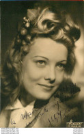 SUZY CARRIER AVEC DEDICACE AUTOGRAPHE ORIGINAL 1944 / Studio Harcourt - - Actors