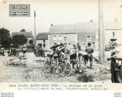 TOUR DE FRANCE 1952 LA CHALEUR ET LA SOIF 6ème ETAPE PHOTO DE PRESSE ARGENTIQUE FORMAT 20 X 15 CM - Sport