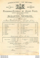 SAINT JEAN DES VIGNES ASSOCIATION LE DEVOIR 02/1928 BULLETIN MENSUEL MLLE REINE DECHAUME - Diplômes & Bulletins Scolaires