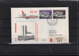 Schweiz Luftpost FFC Swissair  1.11.1974 Genf - Rio - First Flight Covers