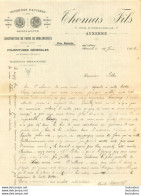 AUXERRE 1902 THOMAS FILS  CONSTRUCTION DE FOURS DE BOULANGERIES - 1900 – 1949