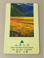 JiuZhai Paradise Holiday Resort Hotel Room Key Card Keycard, 1 Used Card - Altri & Non Classificati
