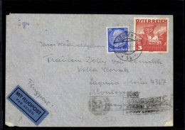 DR Ostmark, Österreich Nr. 586 Mit DR 522a, Luftpostbrief Nach Uruguay - Otros & Sin Clasificación