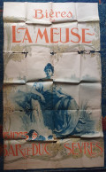 Affiche Originale - Biere LA MEUSE Bar-le-Duc Sèvres Laberthe 1905 - Champenois - Manifesti