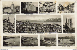 SUISSE SOUVENIR DE LAUSANNE ET OUCHY VUES MULTIPLES - Lausanne