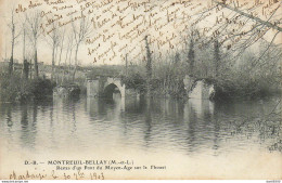 49 MONTREUIL BELLAY RESTES D'UN PONT DU MOYEN AGE SUR LE THOUET - Montreuil Bellay