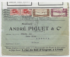 ALGERIE 5C+1FRX2+40C LETTRE COVER CONSTANTINE 30.XII .1939 POUR SUISSE CENSURE - Lettres & Documents